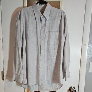 Dior Men's Blue Checkered Button Down Shirt